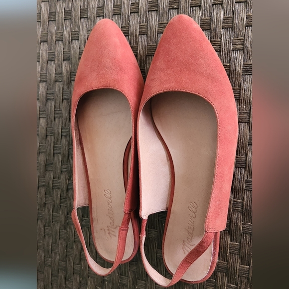 Madewell The Margot Suede Slingback Flats Size 6.5 - Picture 5 of 9